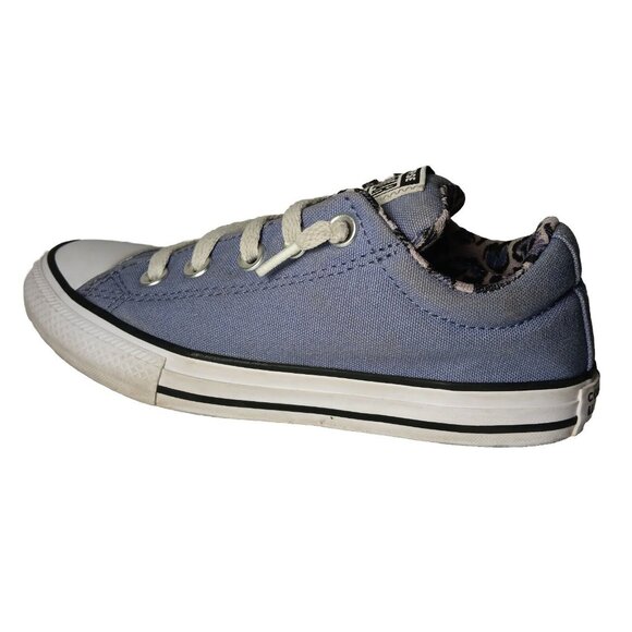 Converse All Star Shoes Junior Youth Size 1 Lavender Purple Cat Print Low Top - Picture 2 of 16